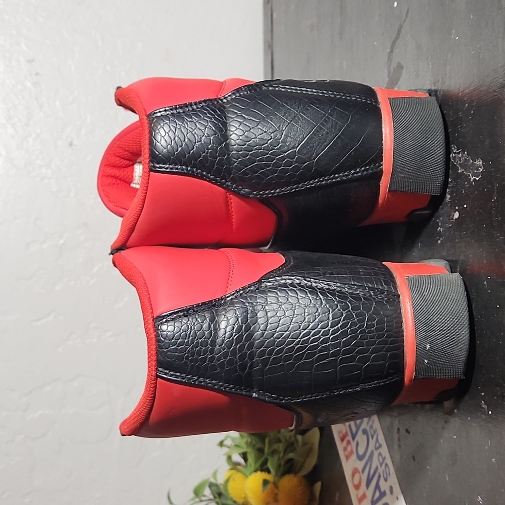 PARISH NATION Red Black Sneaker Boot 9.5 - Picture 7 of 14